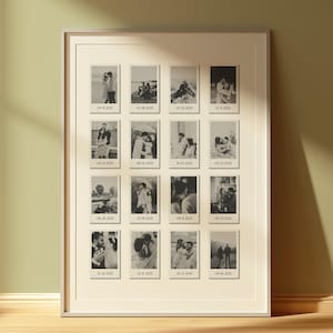 Custom Polaroid Frame Anniversary Gift For Him 1 Year Wedding Anniversary Gift for Boyfriend Custom Portrait Photo Collage Gift For Her