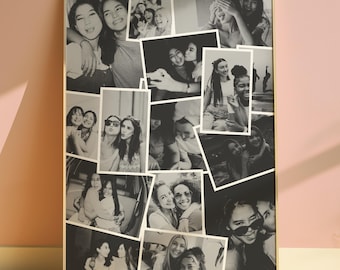 Plantilla de collage de fotos de regalo personalizado para mejor amiga. Definición de mejor amiga. Impresión personalizada. Regalo de cumpleaños para mejor amiga. Regalo para ella.