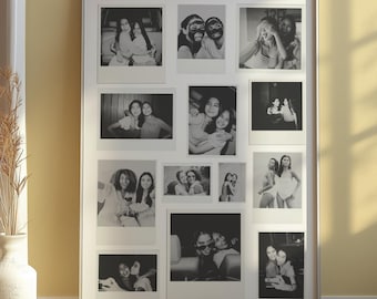 Collage de fotos Polaroid personalizado, regalo para mejor amiga, regalo para niña, regalo de cumpleaños número 18 para ella, collage de fotos, impresión de mejor amiga, regalo de imagen.