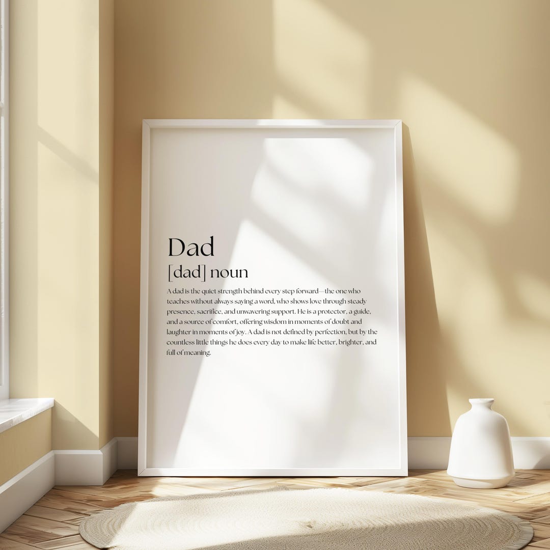 Dad Definition Meaning Editable Template Customizable Fathers Day ...