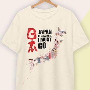 Japan Map T-Shirt: Japanese Travel Gift, Tokyo Souvenir