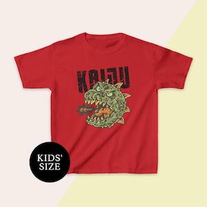 Kids Kaiju T Shirt, Japanese Style Kanji TShirt, Great Gift for Giant Monster Movie Fans, Funny Anime Lover Gift, Kawaii Manga Kaiju Tee