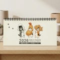 2026 Cat in Japanese Food Calendar, Kawaii Neko Sushi Ramen Desktop Planner, Funny Cats in Cuisine, Cute Cat Lover Gift, Mini Office Decor