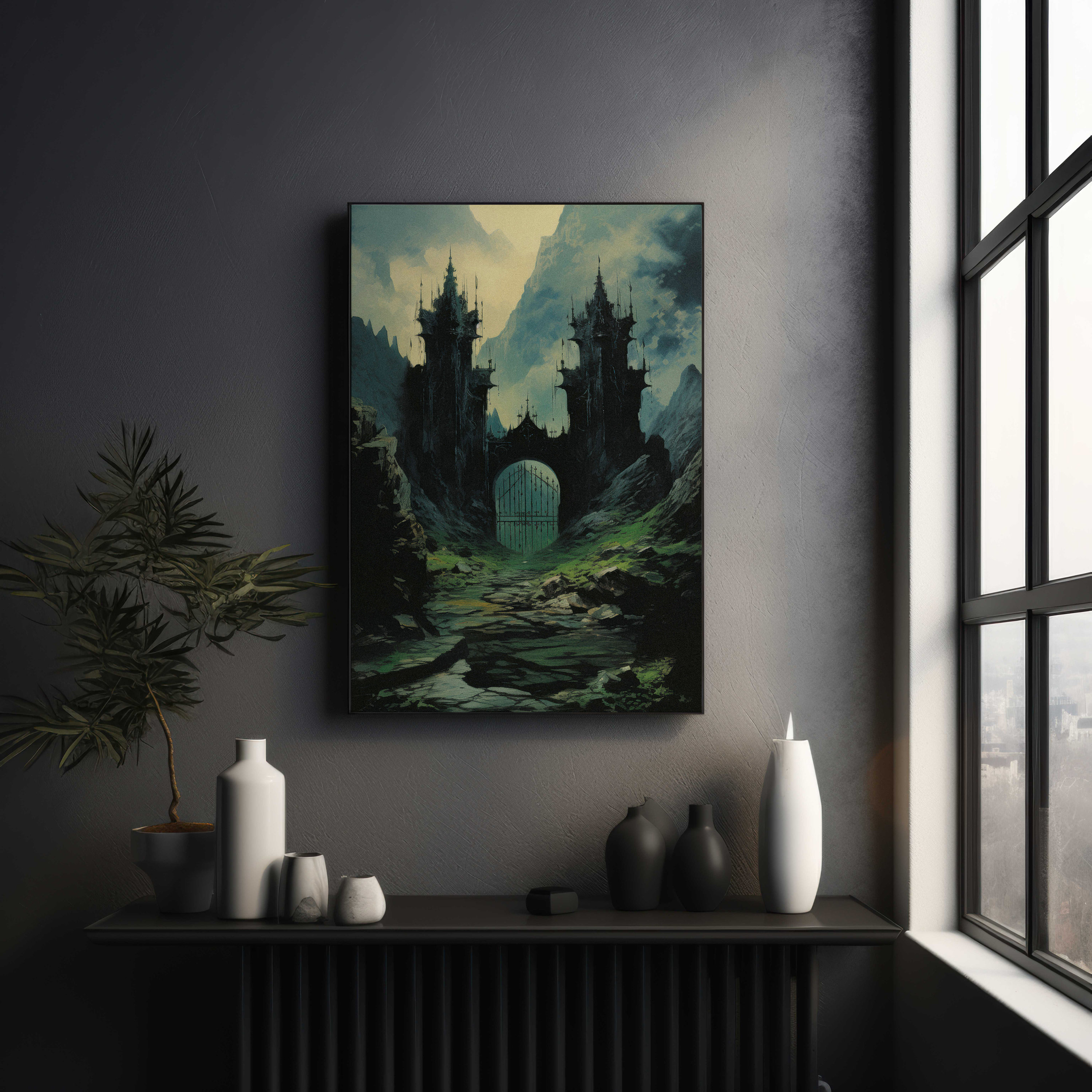 Medieval Gothic Fantasy Wall Art Dark Fantasy Wall Decor Dark Nature ...