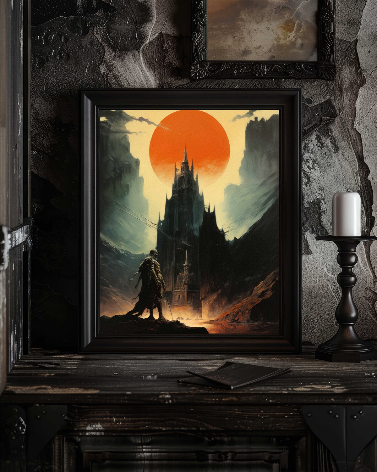 Dark Medieval Fantasy Art Print Dark Fantasy Wall Art Gothic Fantasy ...