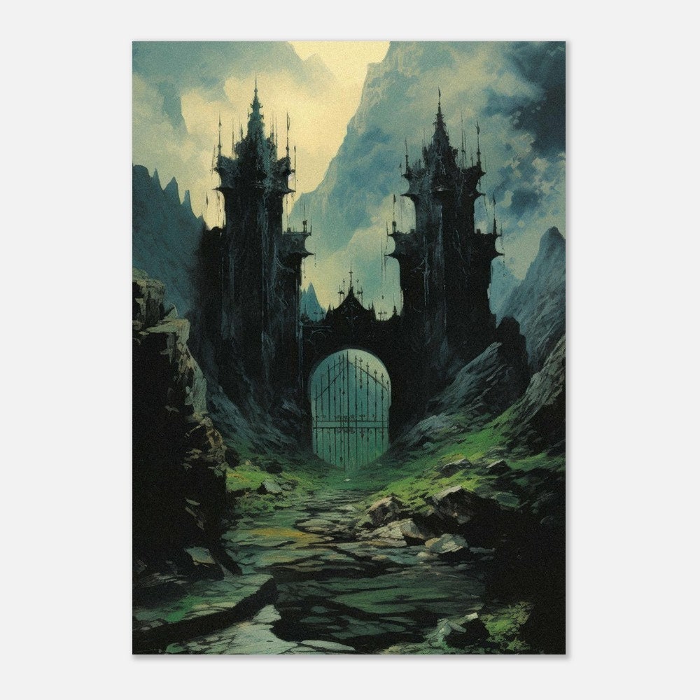 Medieval Gothic Fantasy Wall Art Dark Fantasy Wall Decor Dark Nature ...