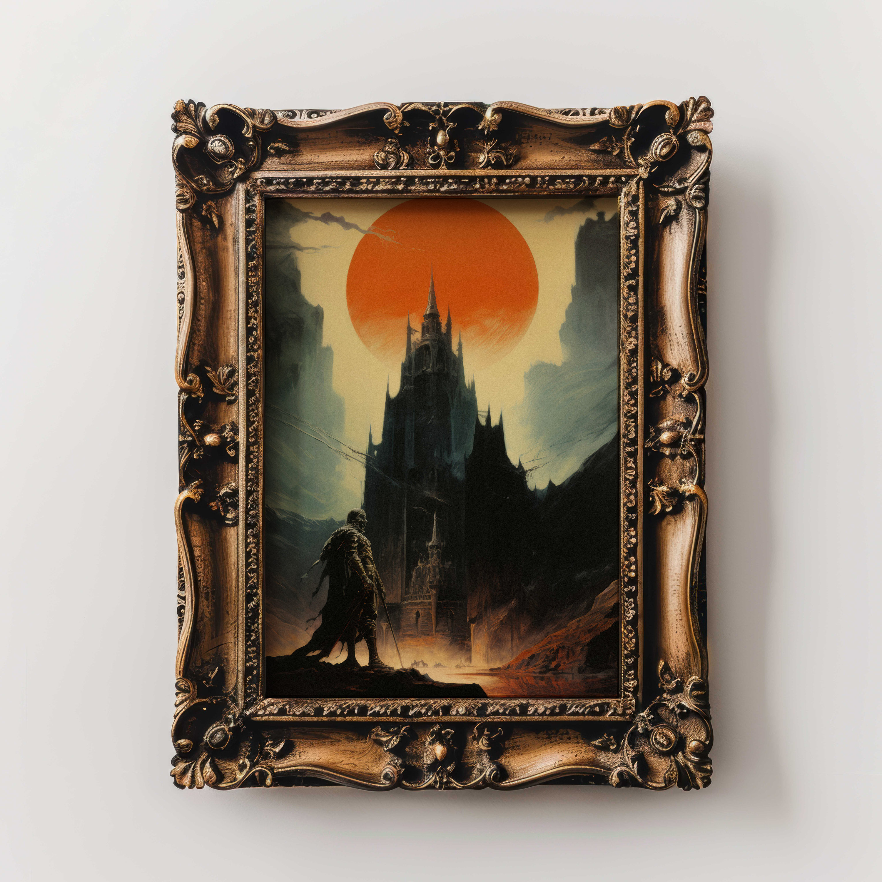 Dark Medieval Fantasy Art Print Dark Fantasy Wall Art Gothic Fantasy ...
