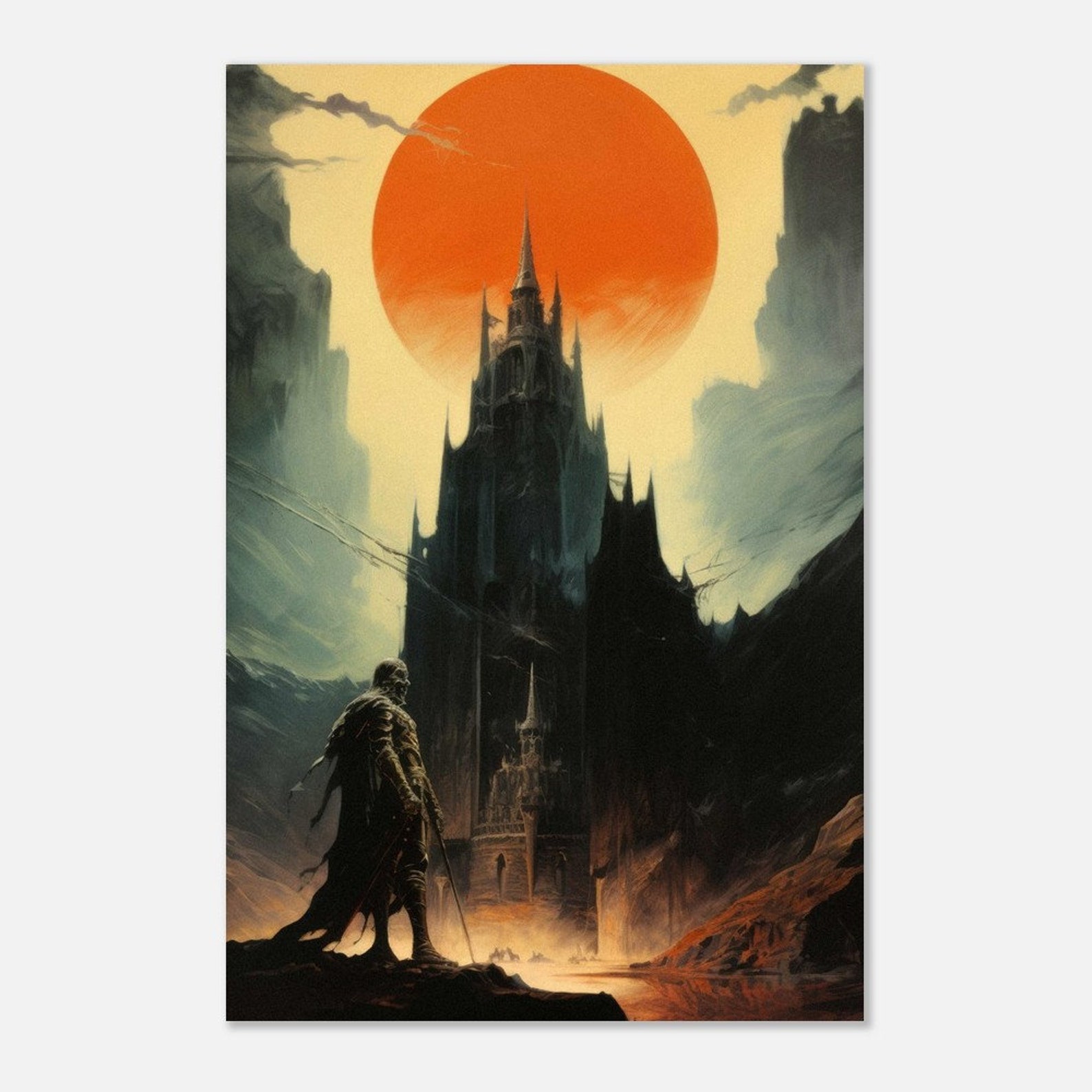 Dark Medieval Fantasy Art Print Dark Fantasy Wall Art Gothic Fantasy ...