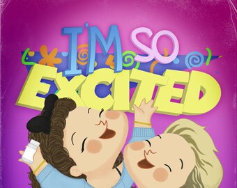 I'm So Excited - 5x7 POSTCARD