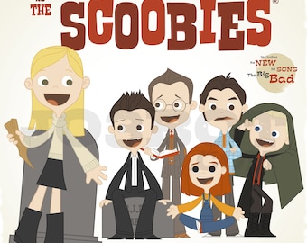 Buffy and the Scoobies - 12.5 X 12.5 PRINT