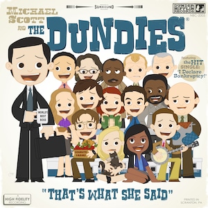 Michael Scott & The Dundies - 12.5 X 12.5 PRINT