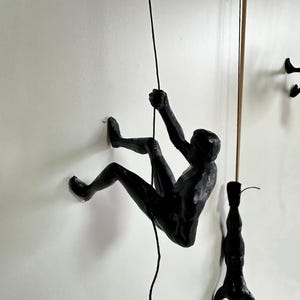 Rock Climbing Wall Decor, Unique Wall Art, Wall Hanging, Climbing Man Wall Sculpture, Wall Sculpture Home Decor, Climbing Figures Wall Art