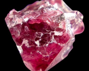 Natural pink spinel crystal raw spinel specimen rare collector mineral from mahenge tanzania gemmy pink crystal untreated