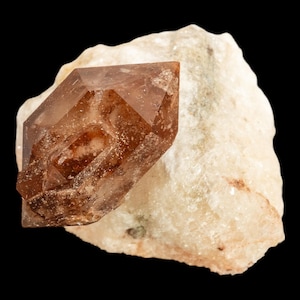 Red quartz crystal cluster Hematoid quartz on matrix, fire quartz double terminated crystal, natural mineral specimen from spain