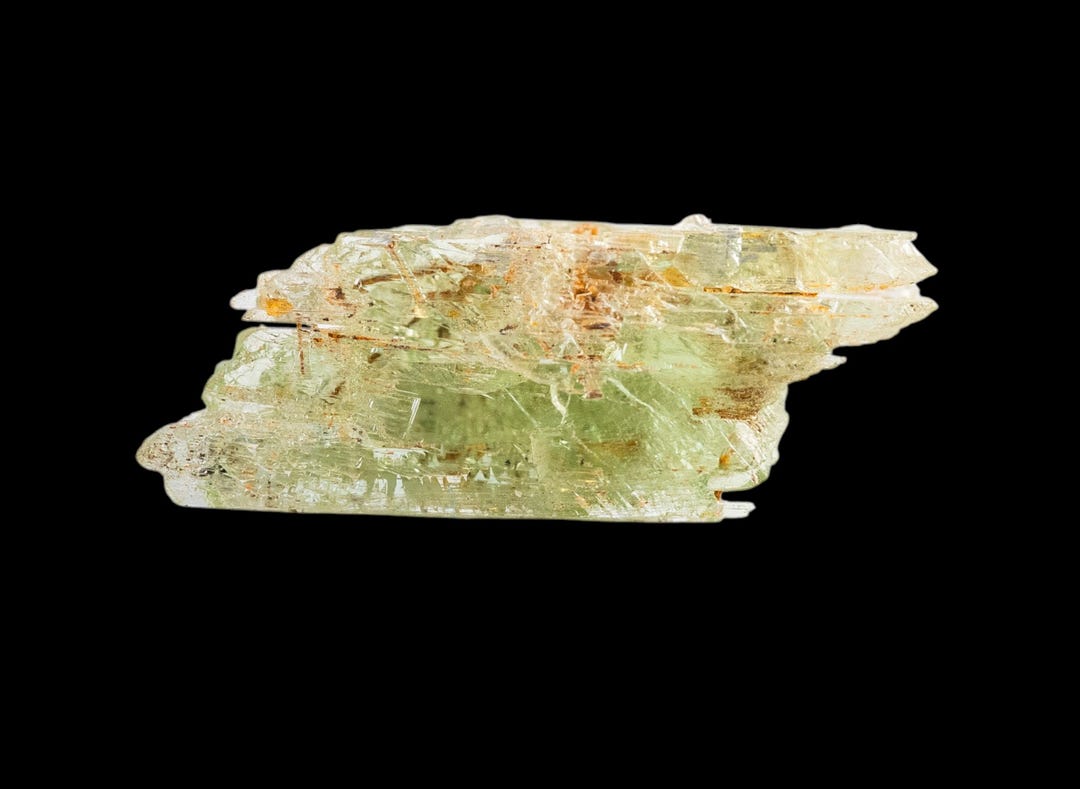 Green Hiddenite Crystal, Natural Hiddenite From North Carolina, Rare ...