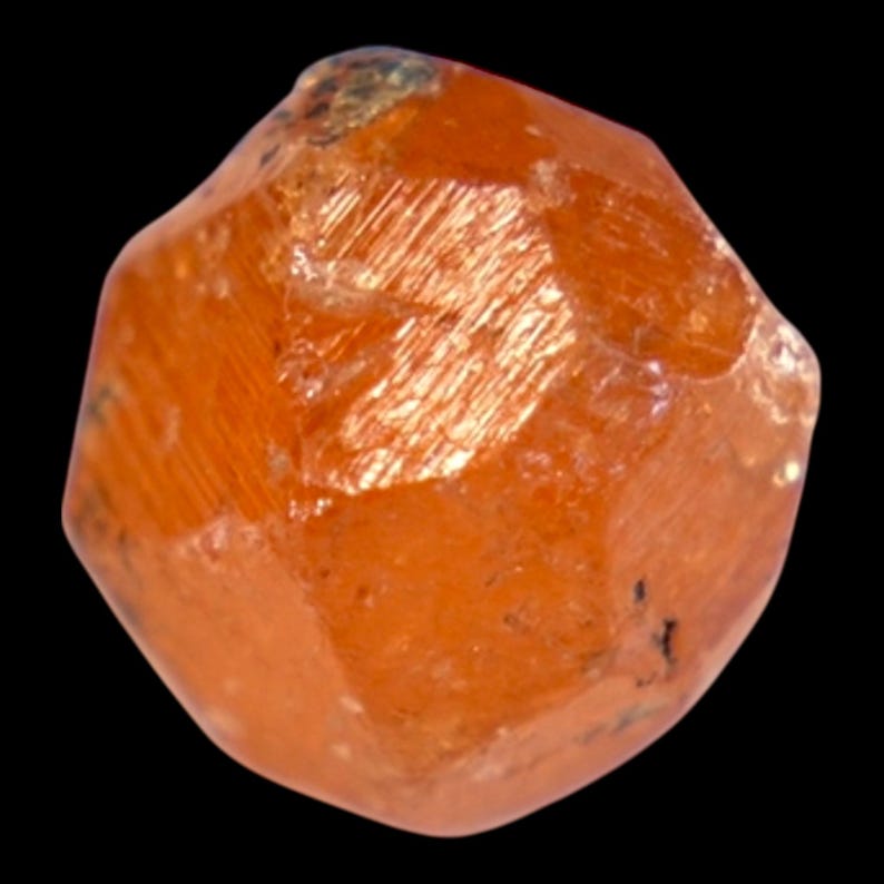 Natural orange spessartine garnet crystal from tanzania, raw garnet specimen for collectors, vivid orange mineral for display image 8