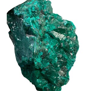 Amas de cristaux de dioptase, minéral rare du congo, dioptase naturelle brute sur matrice, cadeau pour les amateurs de cristal, spécimen de minéral gemme