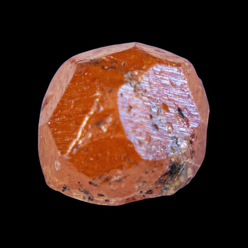 Natural orange spessartine garnet crystal from tanzania, raw garnet specimen for collectors, vivid orange mineral for display image 2