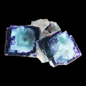 Fluorite crystal from namibia, cubic fluorite with purple edge zoning, rare mineral specimen, crystal display piece, fluorite cluster