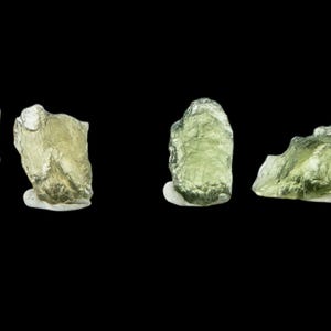 Moldavite crystal set from czech republic, raw green tektite crystals, natural moldavite lot, spiritual crystal, rare collector specimen