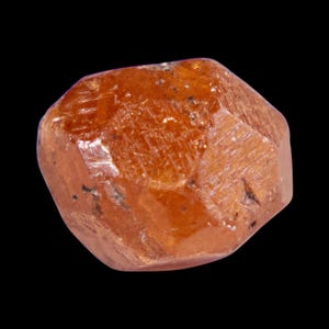 Natural orange spessartine garnet crystal from tanzania, raw garnet specimen for collectors, vivid orange mineral for display image 3