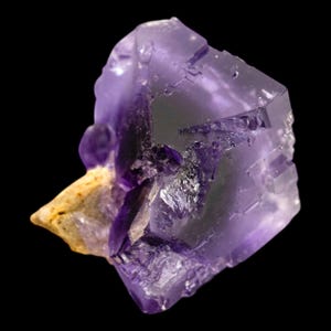 Purple fluorite crystal cluster cubic fluorite specimen fluorescent fluorite uv reactive mineral natural fluorite on matrix spain