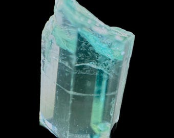 Cristal aigue-marine, spécimen aigue-marine bleu naturel, béryl transparent, cristal brut pour collectionneur ou présentoir