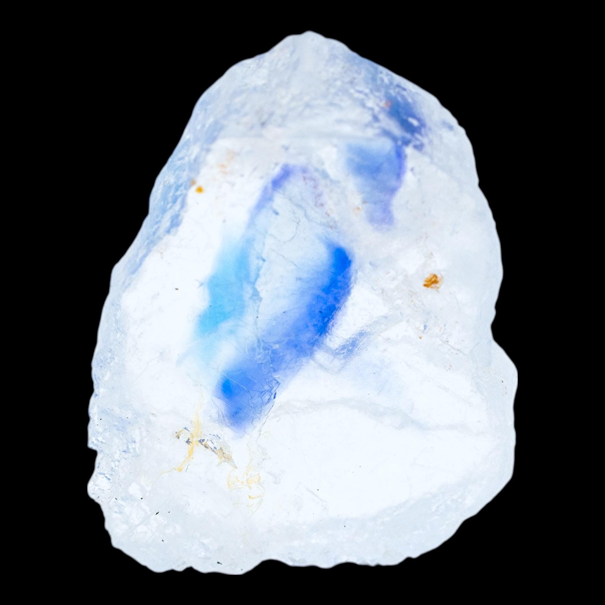 Blauer Halit Kristall aus New Mexico, seltenes Halit Mineral mit lebendiger Zonierung, natürlicher blauer Halith für Sammler oder zur Kristallschau