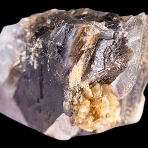Etched fluorite crystal from pakistan raw purple fluorite with calcite natural mineral specimen cubic healing crystal for collectors