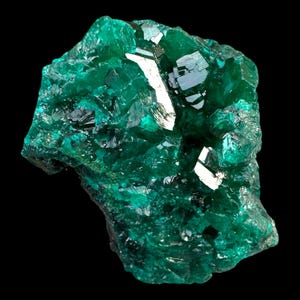 Amas de cristaux de dioptase verte du congo spécimen minéral naturel sur matrice pierre de guérison en cristal africaine brute pour collectionneurs