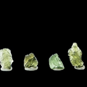 Moldavite crystal set from czech republic, raw green tektite, chlum moldavite lot, natural crystals for sale, collector gift