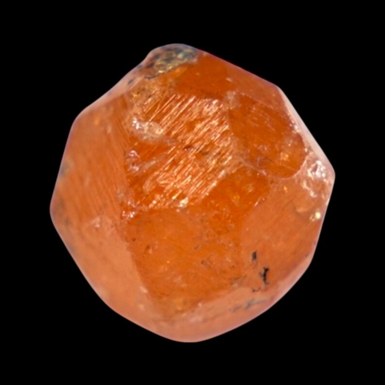 Natural orange spessartine garnet crystal from tanzania, raw garnet specimen for collectors, vivid orange mineral for display image 5