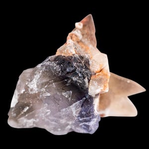 Purple fluorite with dogtooth calcite, raw pakistani crystal cluster, fluorite calcite mineral, natural healing crystal, collector specimen