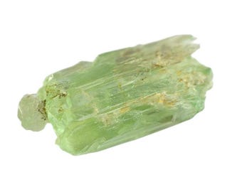 Hiddenit Kristall grüner Spodumen, seltenes Mineral aus den USA, North Carolina Kristall, heilender grüner Kristall, Geschenk für Kristallliebhaber