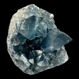 Blue celestite crystal cluster natural celestite geode raw crystal cluster for home decor or collectors