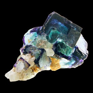 Purple fluorite crystal cluster with quartz, rare namibia mineral, crystal decor, healing crystal, fluorite for collection, home display