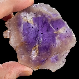 Rare ametrine crystal slab, purple and gold quartz slice, raw display crystal, large untreated quartz, high grade collector specimen