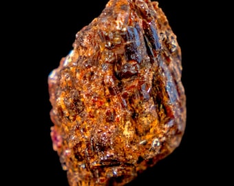 Painite crystal with ruby inclusions, uv fluorescent mineral specimen, rare mineral collector piece, natural uncut painite from myanmar