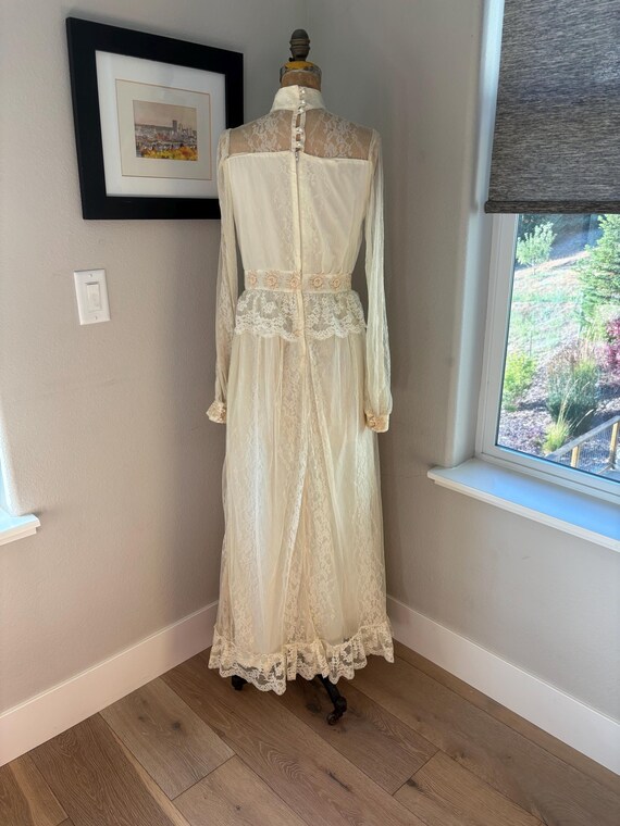 Vintage 1970's Gunne Sax Victorian Style Lace Dress - Gem