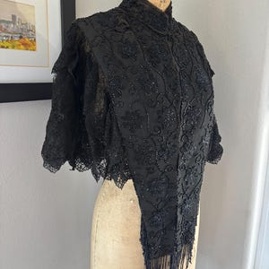 Antique Silk Beaded Capelet