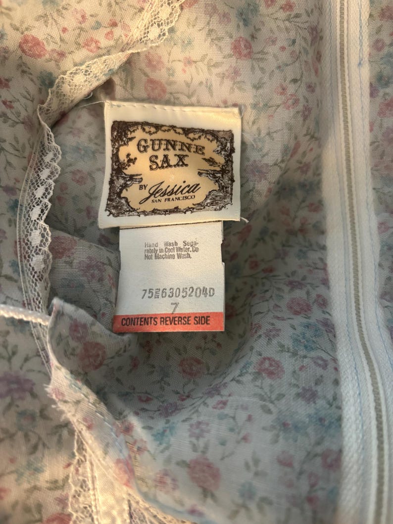 Vintage 1970's Gunne Sax Floral Print Dress - Etsy