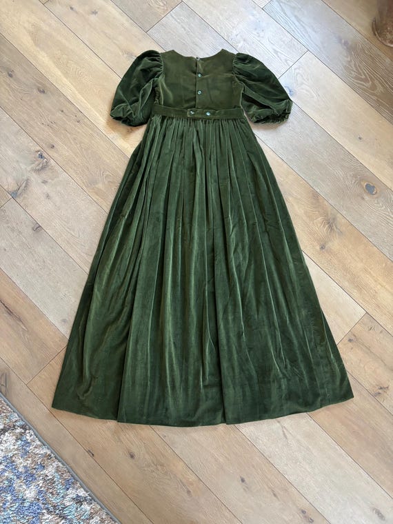 velvet pleated maxi dress Vintage 1960's Handmade Velvet Maxi Dress