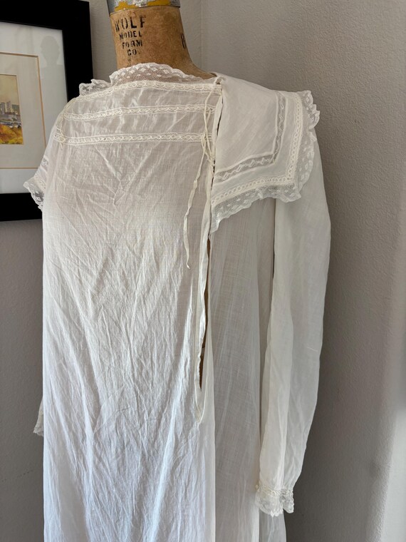 Antique Cotton Trousseau Gown View 3