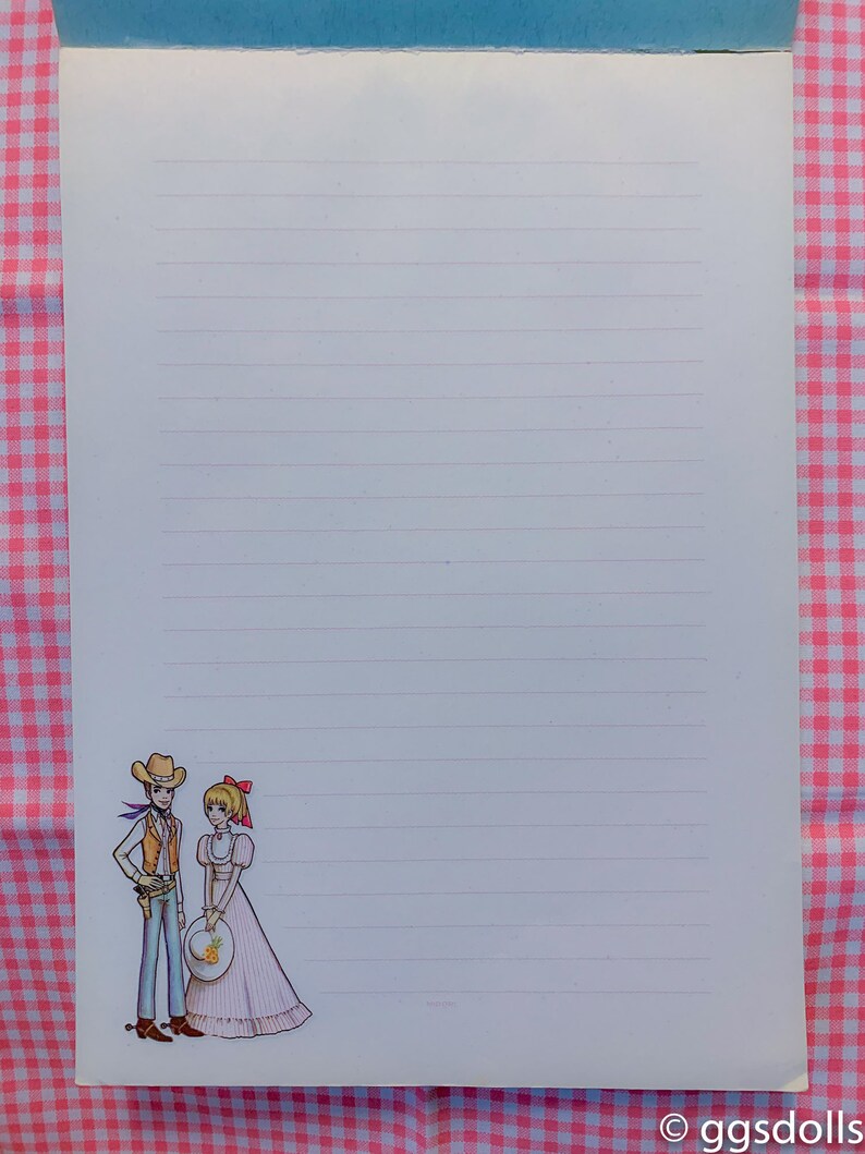 VTG Rune Naito Anime Retro Cowboy N Girl Memo Pad