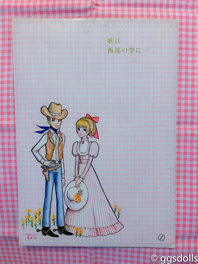 VTG Rune Naito Anime Retro Cowboy N Girl Memo Pad