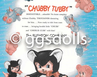 Digital Download of 1950s Rushton Company Chubby Tubby Ad