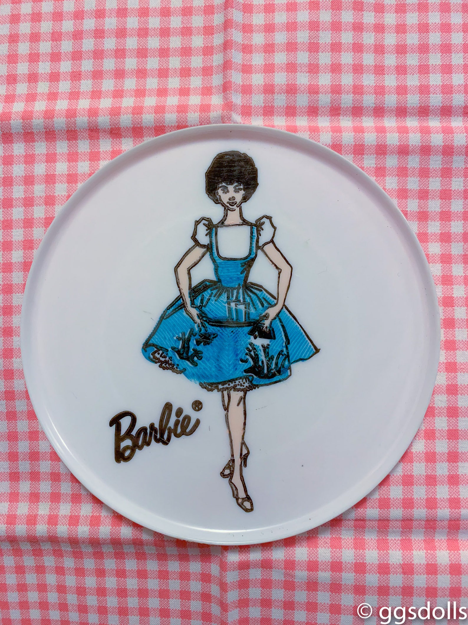 VTG Plastic Playscale Barbie Plates Cups With Utensils | Etsy