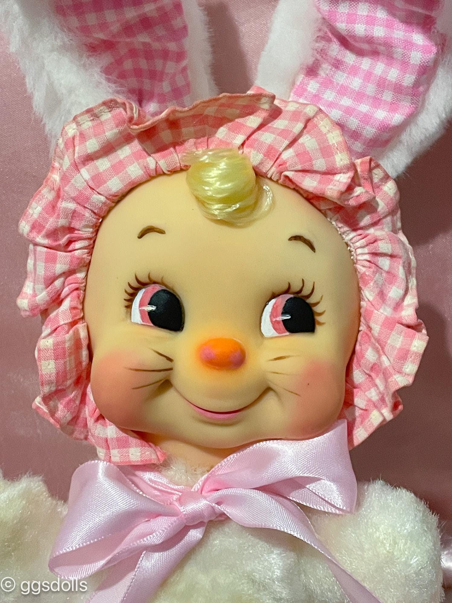 VTG Rushton Plush Stuffed Animal Rubber Face Diaper Bunny