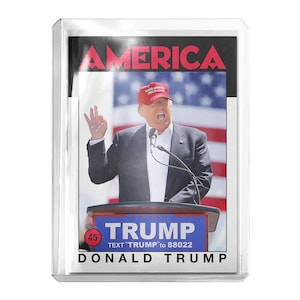 Custom President Donald Trump MAGA 1986 Topps Style USA Novelty Baseball Trading Card Read Description