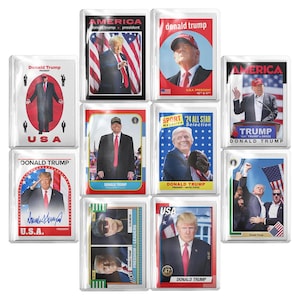 10 Pack President Donald Trump Custom Retro Style USA MAGA Novelty Baseball + Basketball Trading Card Free Bonus Card Read Descr.